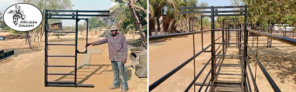 Cattle sliding gates for chutes