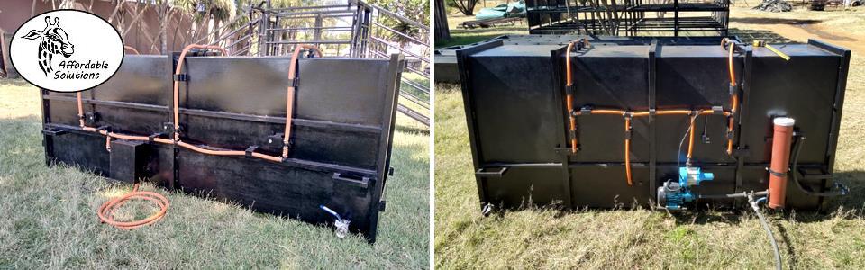 Goat foot dip spray race for tick control