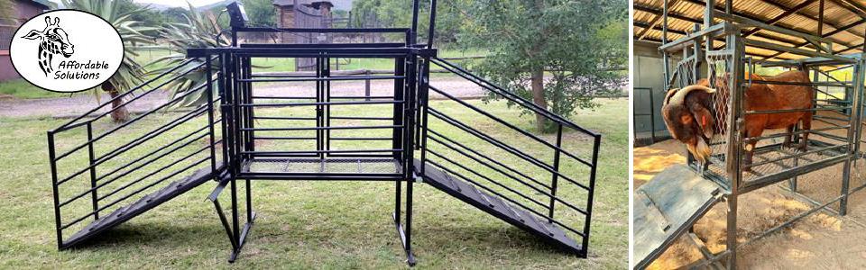 Goat handling work station with or without loadcell scale