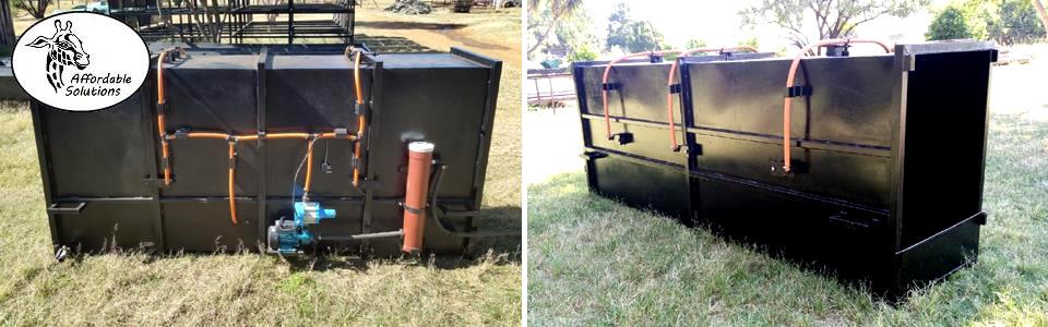 Sheep foot dip spray race for tick control