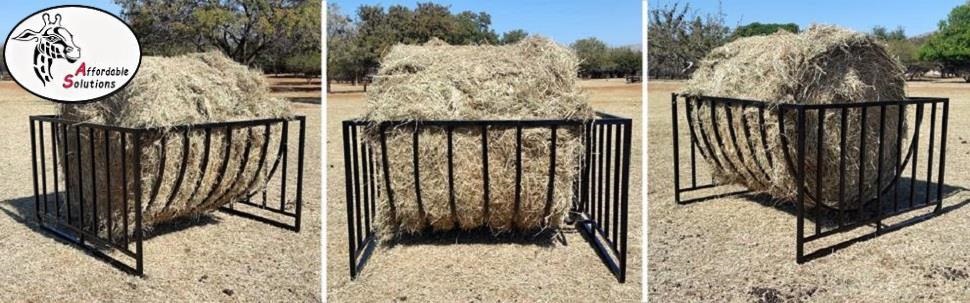 Bale basket for round bales with less feed waste