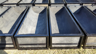 Wildlife game feed troughs that are 40cm high and 70cm wide